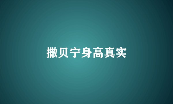 撒贝宁身高真实