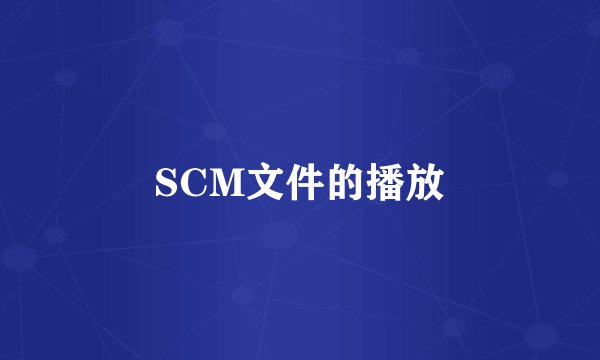 SCM文件的播放