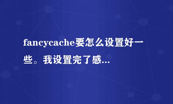 fancycache要怎么设置好一些。我设置完了感觉电脑运行更慢了