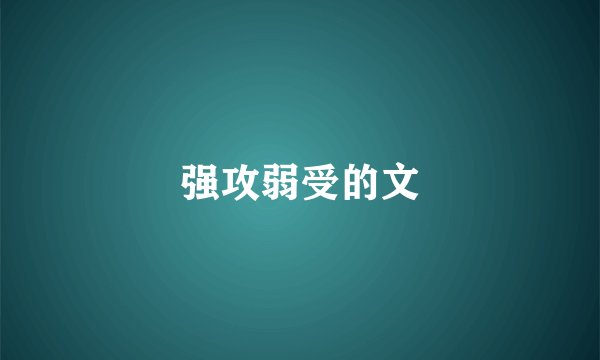 强攻弱受的文