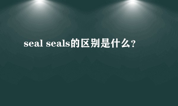 seal seals的区别是什么？