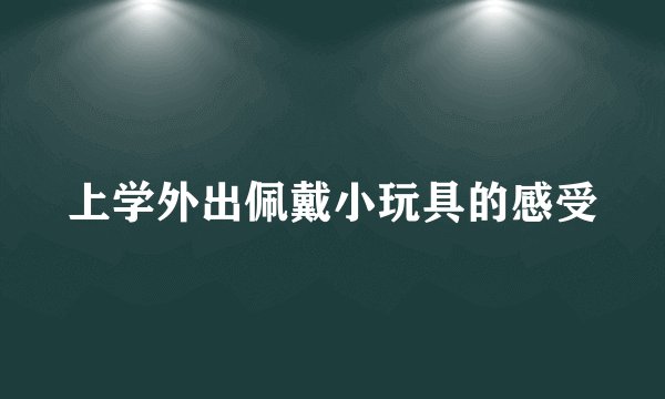上学外出佩戴小玩具的感受