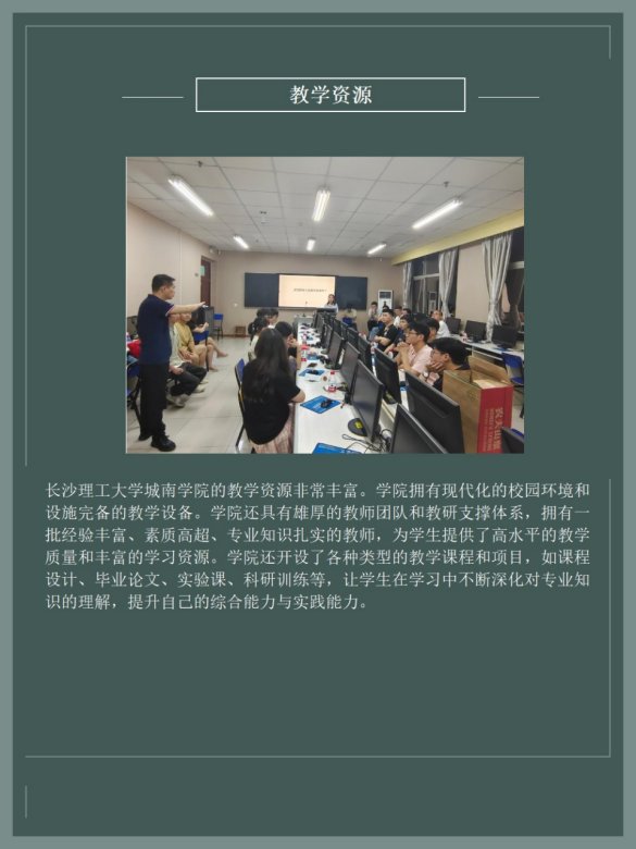 长沙理工大学城南学院教学资源丰富吗?