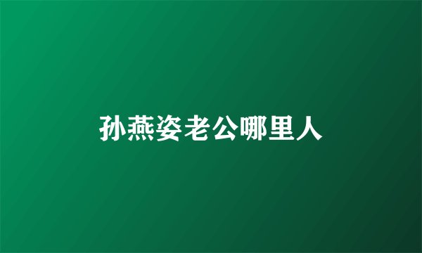 孙燕姿老公哪里人