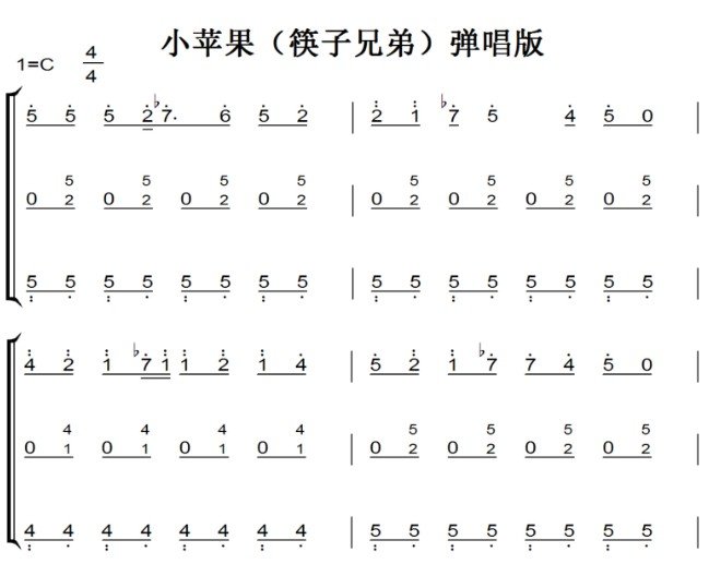 shaungibson小苹果英文歌歌词
