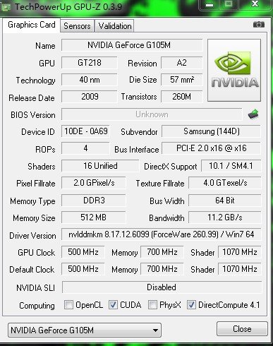 NVIDIAGeForceG105M独立显卡的评测
