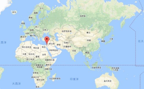 以色列位于地球哪个位置？