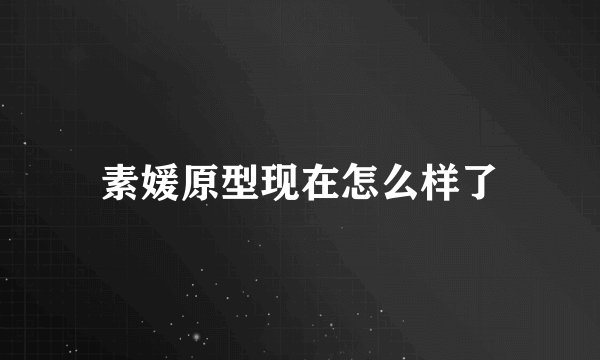 素媛原型现在怎么样了