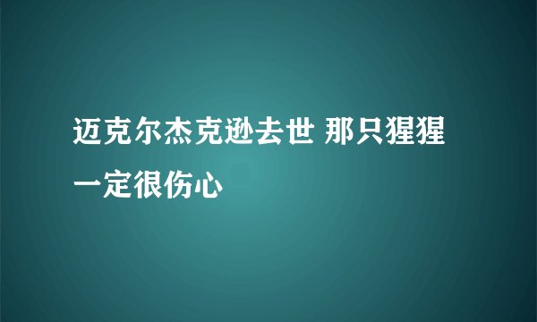 迈克尔杰克逊去世 那只猩猩一定很伤心