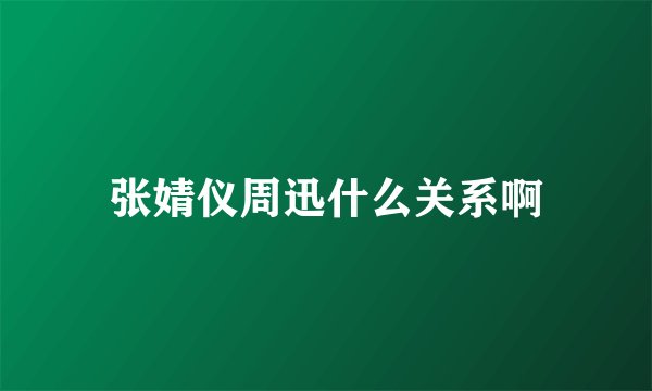 张婧仪周迅什么关系啊