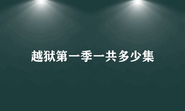 越狱第一季一共多少集