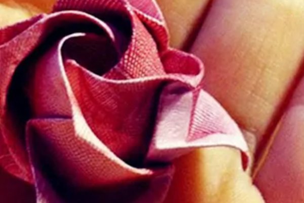 钱玫瑰花怎么折叠