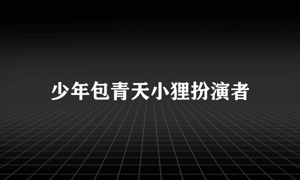 少年包青天小狸扮演者