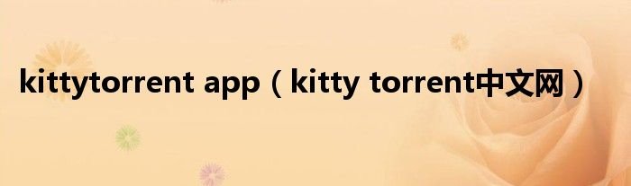 kitty torrent中文网是什么？