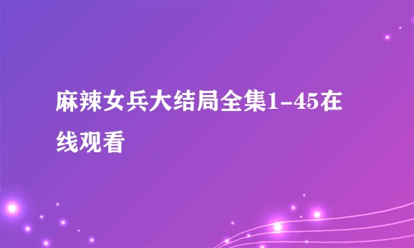 麻辣女兵大结局全集1-45在线观看