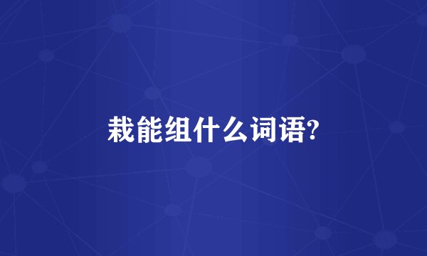 栽能组什么词语?