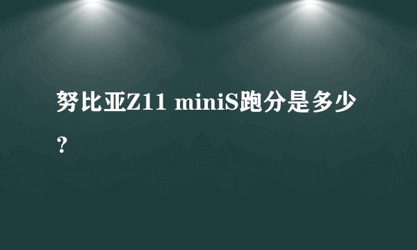 努比亚Z11 miniS跑分是多少？