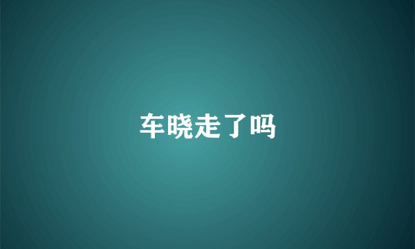 车晓走了吗