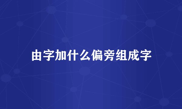 由字加什么偏旁组成字
