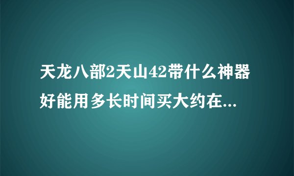 天龙八部2天山42带什么神器好能用多长时间买大约在什么价格做怎么做