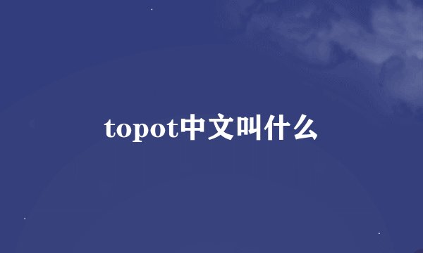 topot中文叫什么