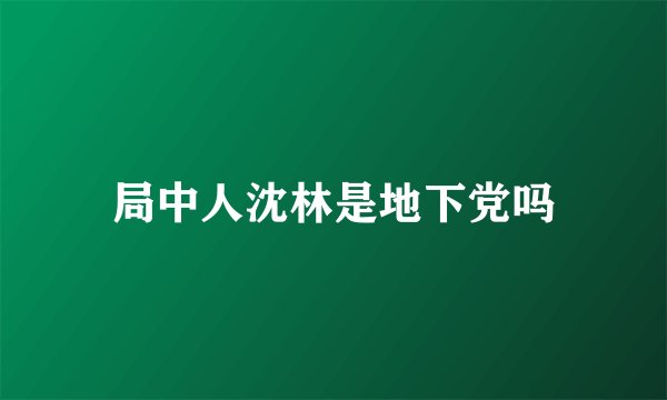 局中人沈林是地下党吗