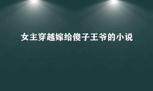 女主穿越嫁给傻子王爷的小说
