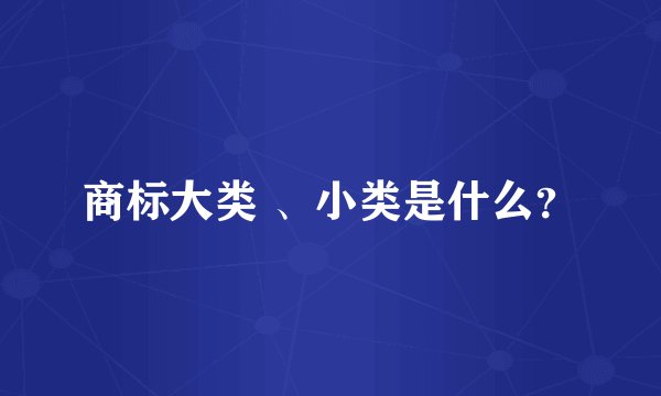 商标大类 、小类是什么？