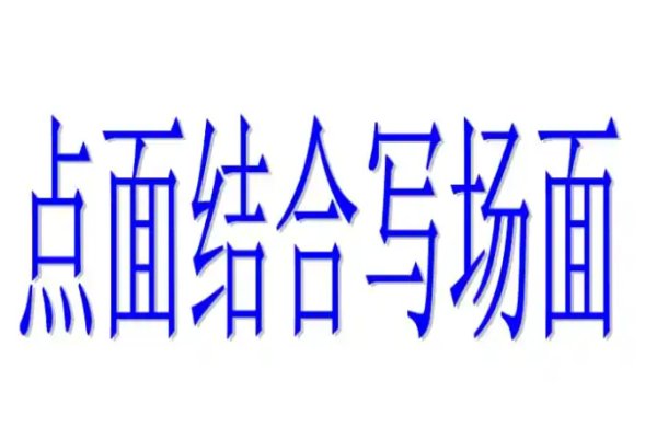 点面结合描写场面的句子