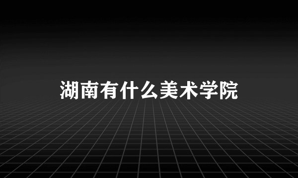 湖南有什么美术学院