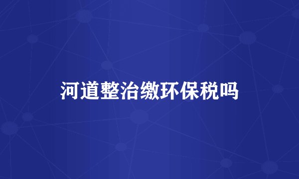 河道整治缴环保税吗