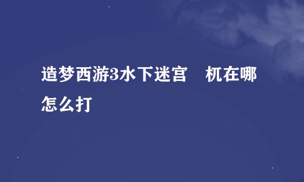 造梦西游3水下迷宫梼杌在哪 怎么打