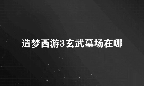 造梦西游3玄武墓场在哪