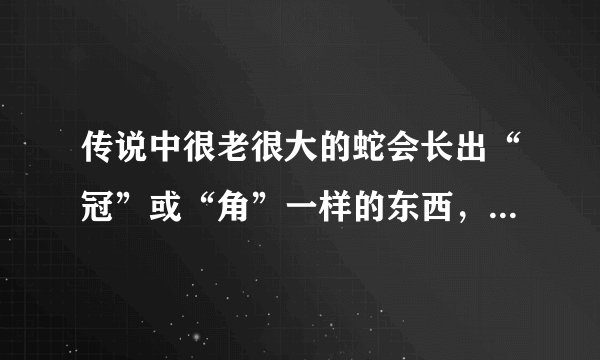 传说中很老很大的蛇会长出“冠”或“角”一样的东西，是真的吗？