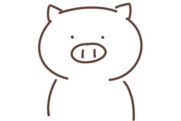 用数字画小猪怎么画