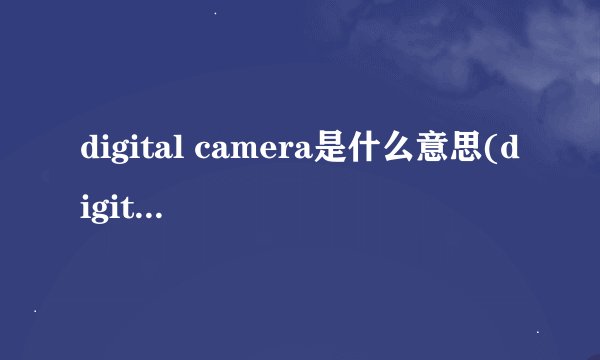 digital camera是什么意思(digitalcamera是什么牌子)