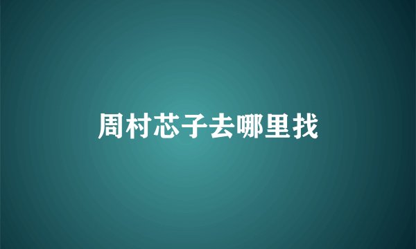 周村芯子去哪里找
