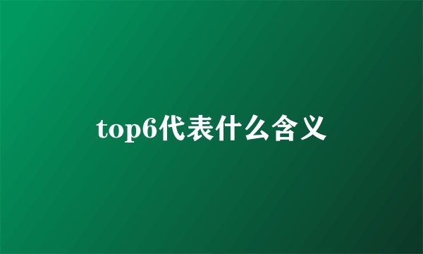 top6代表什么含义