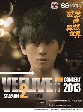 2013武艺北京Veelive 演唱会 票价多少？怎么可以得到门票呢