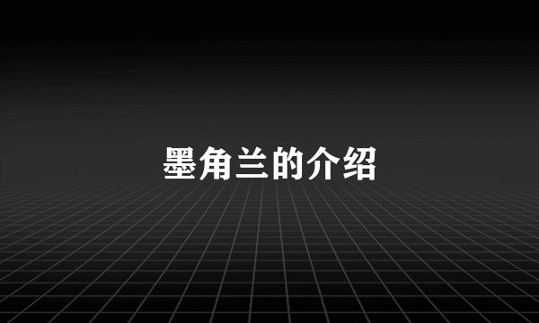 墨角兰的介绍