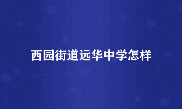 西园街道远华中学怎样