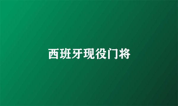 西班牙现役门将