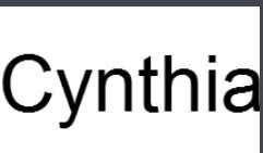 Cynthia 名字的问题
