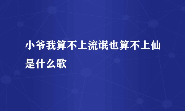 小爷我算不上流氓也算不上仙是什么歌