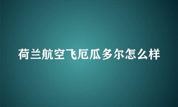 荷兰航空飞厄瓜多尔怎么样