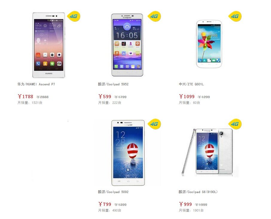 电信4g手机有哪些型号