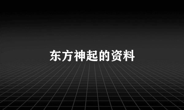 东方神起的资料