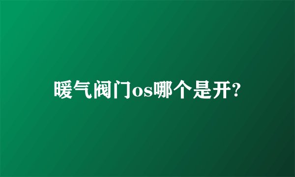 暖气阀门os哪个是开?