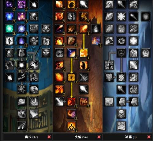 求魔兽世界 火法80级天赋和雕纹·请给图 谢谢