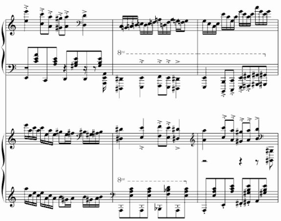 不能说的秘密 斗琴音乐的乐谱